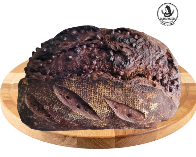 Pan de molde de masa madre con cacao y chips de chocolate semiamargo