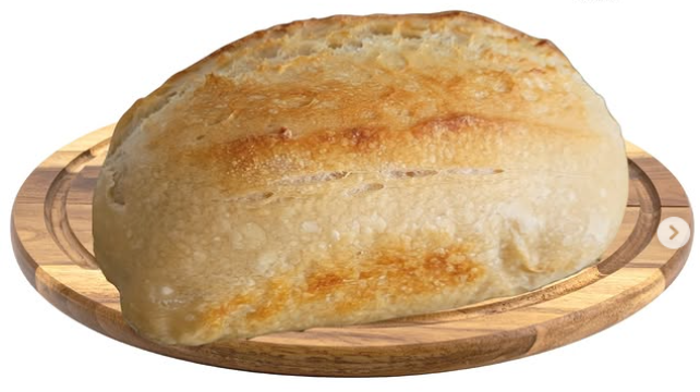 Pan de molde de masa madre natural en rebanadas